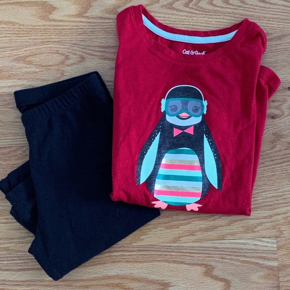Cat & Jack Winter Legging/Top Set (10/12) - Picture 1 of 9